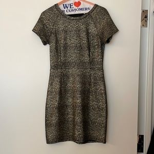 Collective concepts metallic body con dress